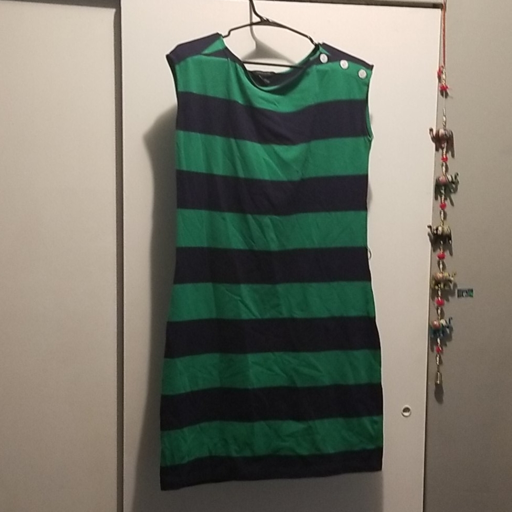 Tommy Hilfiger Blue and green stripe dress